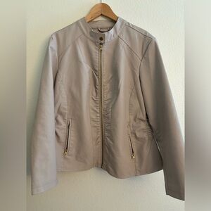 Baccini faux leather jacket 2X